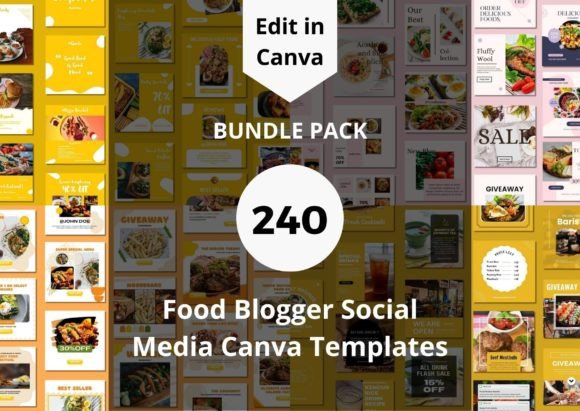 Download 240 Food Blogger Social Media Templates - Social Collection