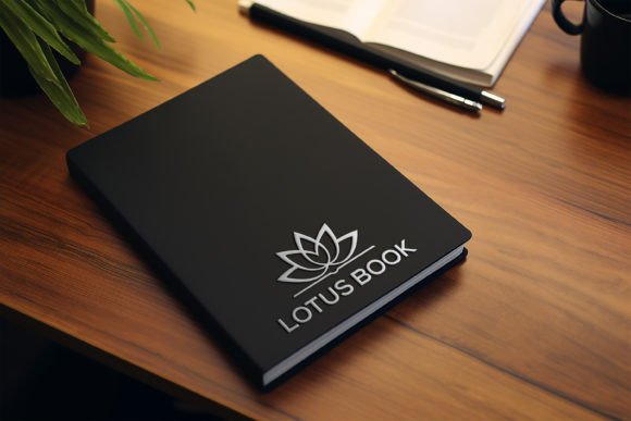 Download Book Cover Mockup | Notepad Logo Mockup - Logo mockup Collection