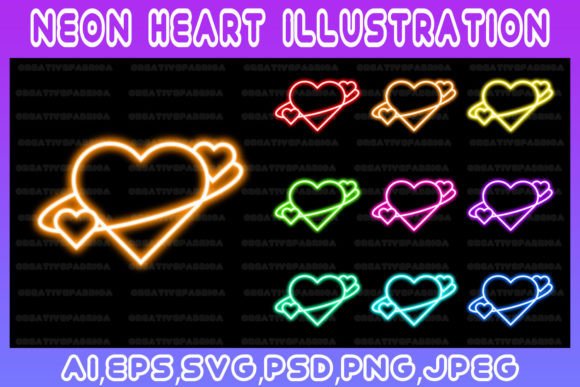 Download Heart Neon Line Illustration Art Vector - Illustration Collection