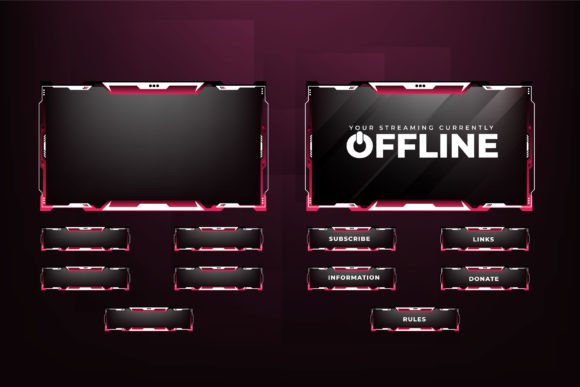 Download Futuristic Live Streaming Overlay Vector - Streaming Collection
