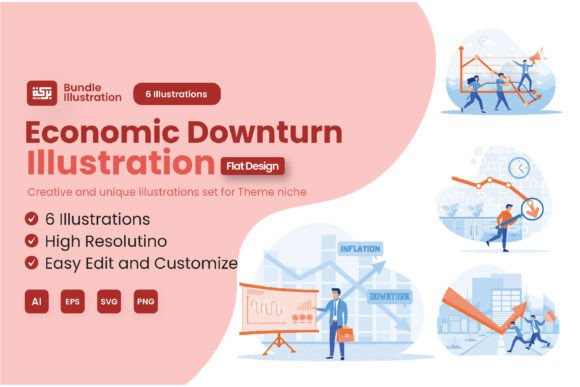 Download Economic Downturn Illustration Design - Illustration Collection