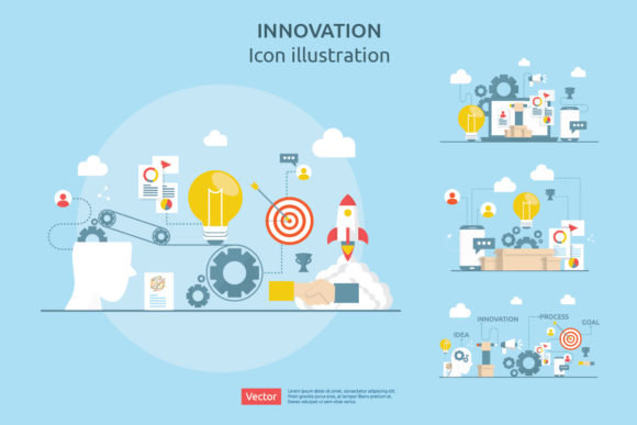 Download Illustration of Idea Innovation Process - Illustration Collection