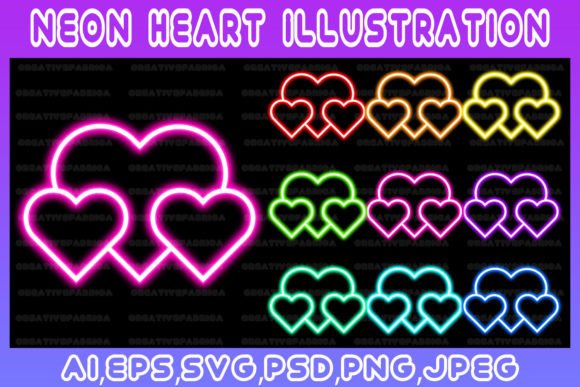 Download Heart Neon Line Illustration Art Vector - Illustration Collection