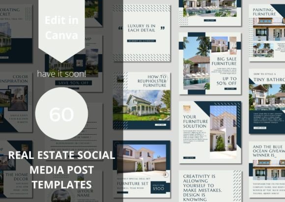 Download 60 Real Estate Social Media Templates - Social Collection