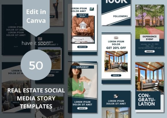 Download 50 Real Estate Social Media Templates - Social Collection