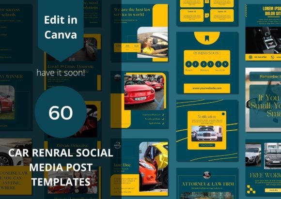 Download 60 Car Rental Social Media Templates - Social Collection