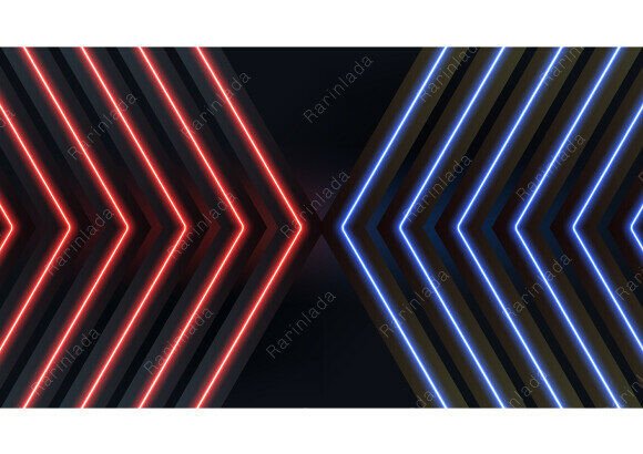 Download Red and Blue Arrows Glowing Neon Tech - Neon tech Collection