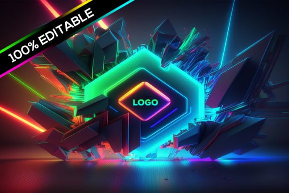 Download Neon Logo Mockup - Logo mockup Collection