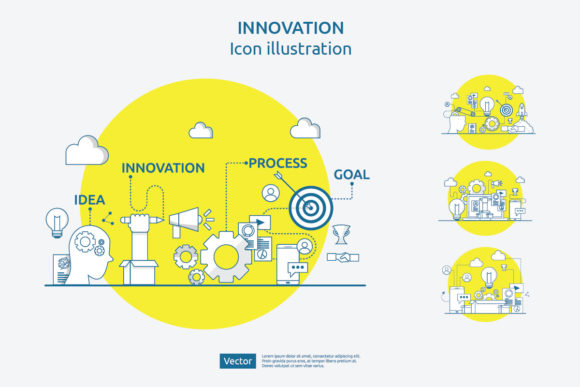 Download Illustration of Idea Innovation Process - Illustration Collection