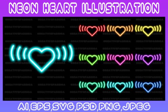 Download Heart Neon Line Illustration Art Vector - Illustration Collection