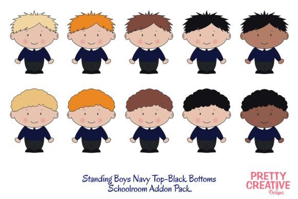 Download Schoolroom Add-on Set Navy Tops - Premium Resources