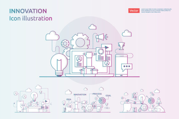 Download Illustration of Idea Innovation Process - Illustration Collection
