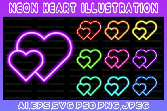 Download Heart Neon Line Illustration Art Vector - Illustration Collection
